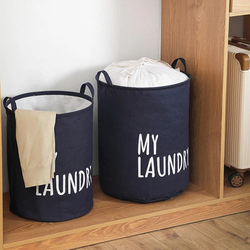 panier à linge pliable en lin et coton imperméable grande capacité - vue 4 sur 8