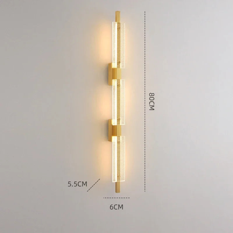 applique murale en verre et cuivre design minimaliste pour intérieur élégant - vue 9 sur 10