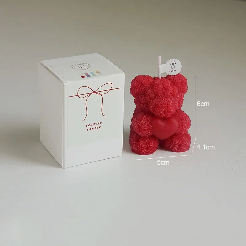 bougie ours en cire de soja parfumée pour détente et cadeaux - vue 8 sur 13