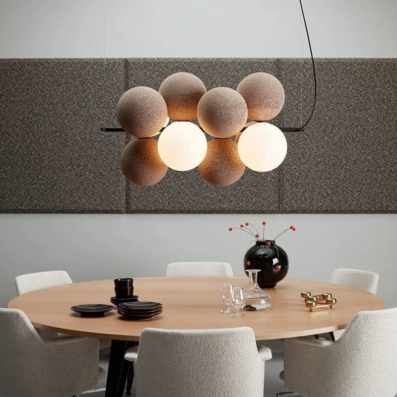 lustre créatif en velours pour un éclairage haut de gamme - vue 4 sur 12
