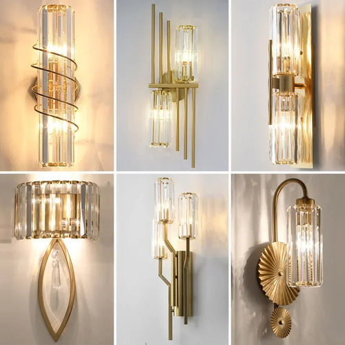 applique murale led post-moderne de luxe en cristal simple - vue 2 sur 13