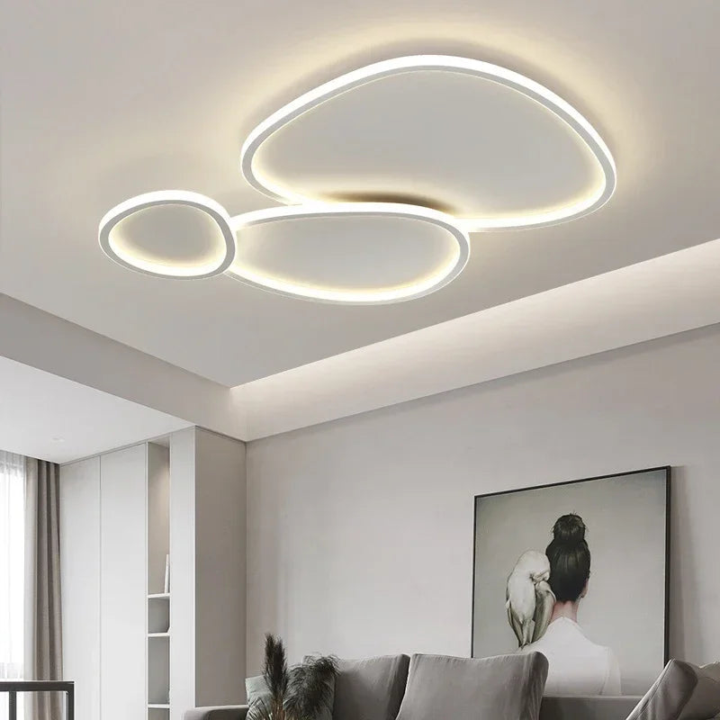 plafonnier nordic led rond luminaire d'éclairage décoratif intérieur - vue 3 sur 10