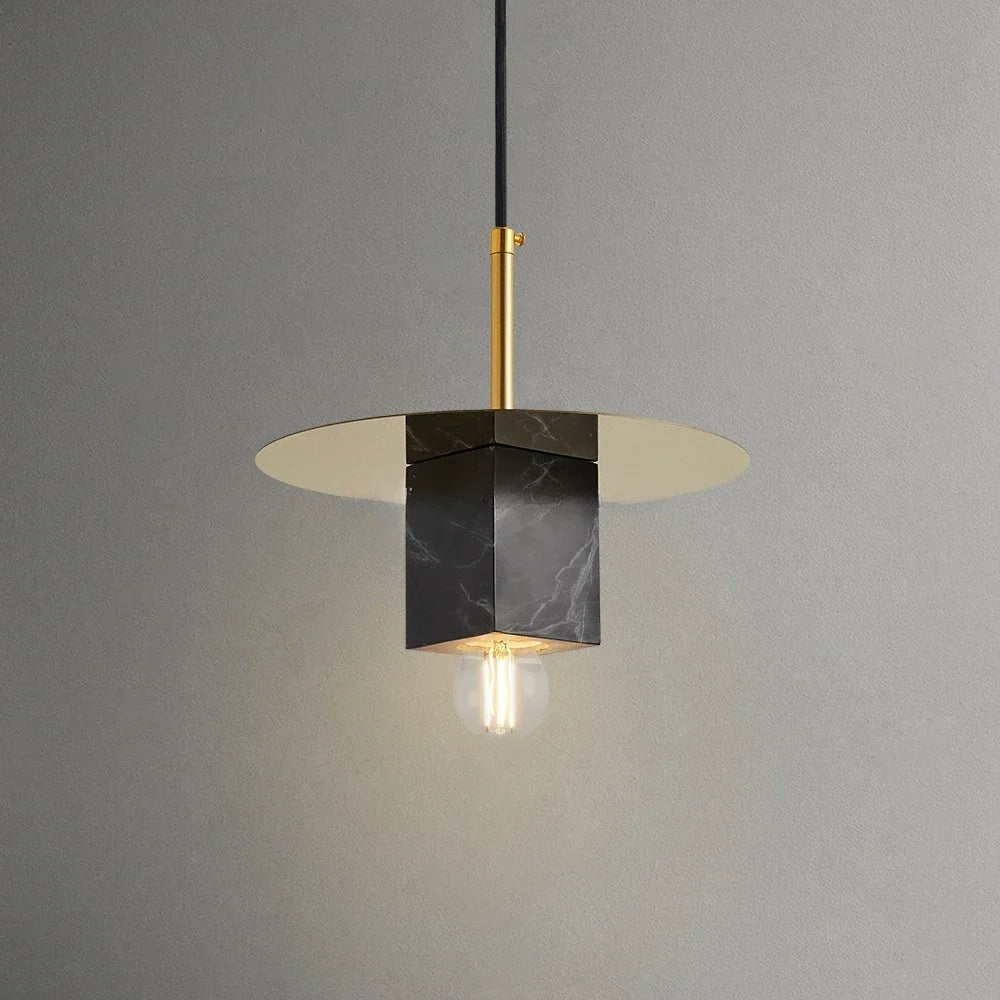Nordischer Kronleuchter aus Marmor mit minimalistischem Design für moderne Dekoration