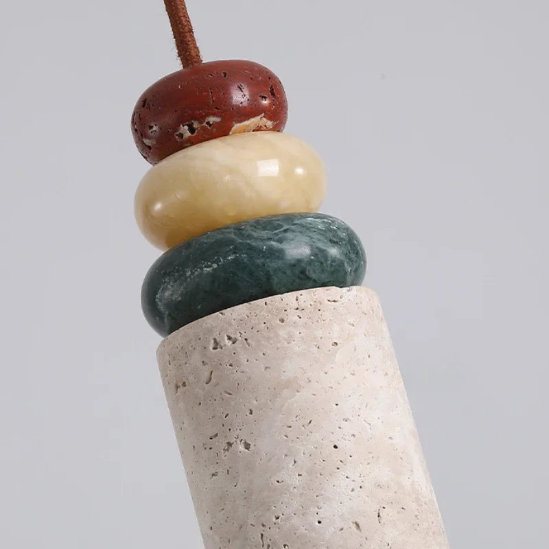 lustre moderne en pierre naturelle pour décoration intérieure - vue 6 sur 7