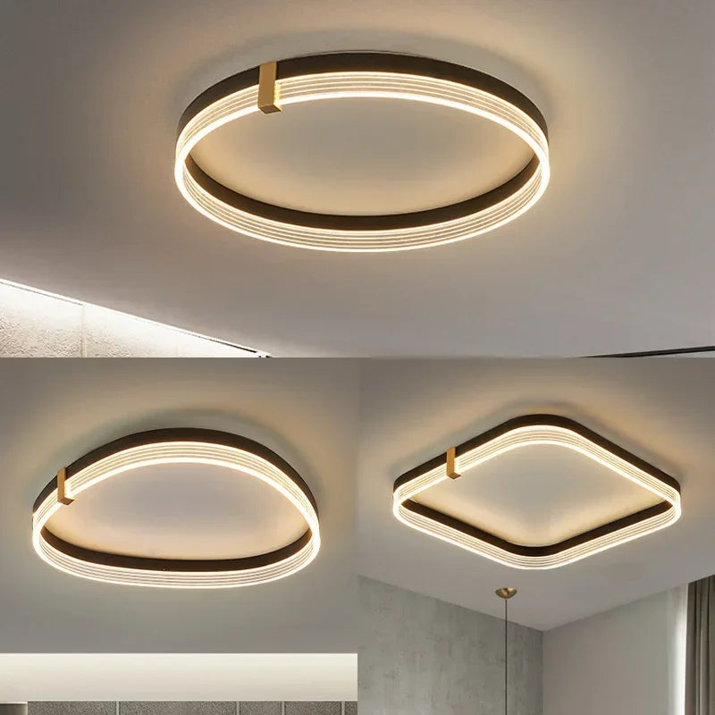 Plafonnier moderne à leds pour intérieur décoration maison - vue 4 sur 21