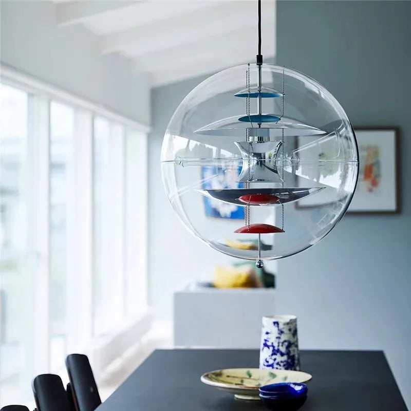 lustre moderne en acrylique design danois pour décoration intérieure - vue 5 sur 9