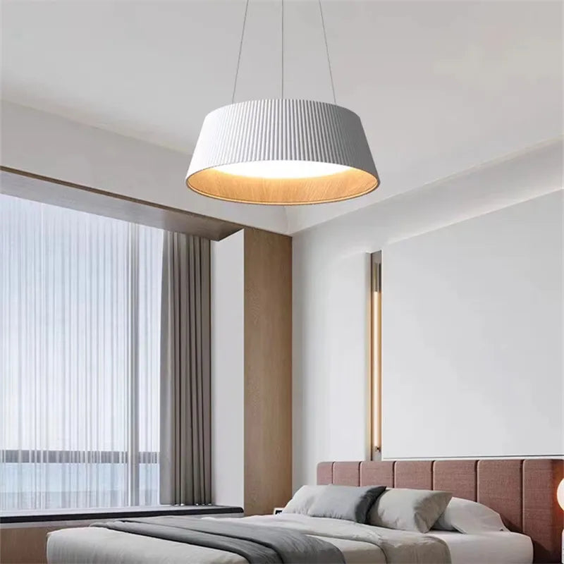 plafonnier rond en bois wabi sabi design minimaliste pour intérieur - vue 6 sur 10