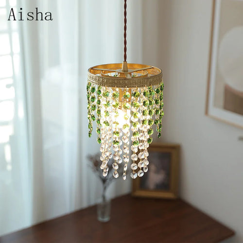 suspension en cristal style vintage pour décoration intérieure