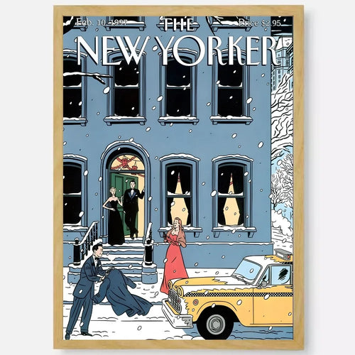 affiche art mural new yorker autocollant étanche décoration esthétique