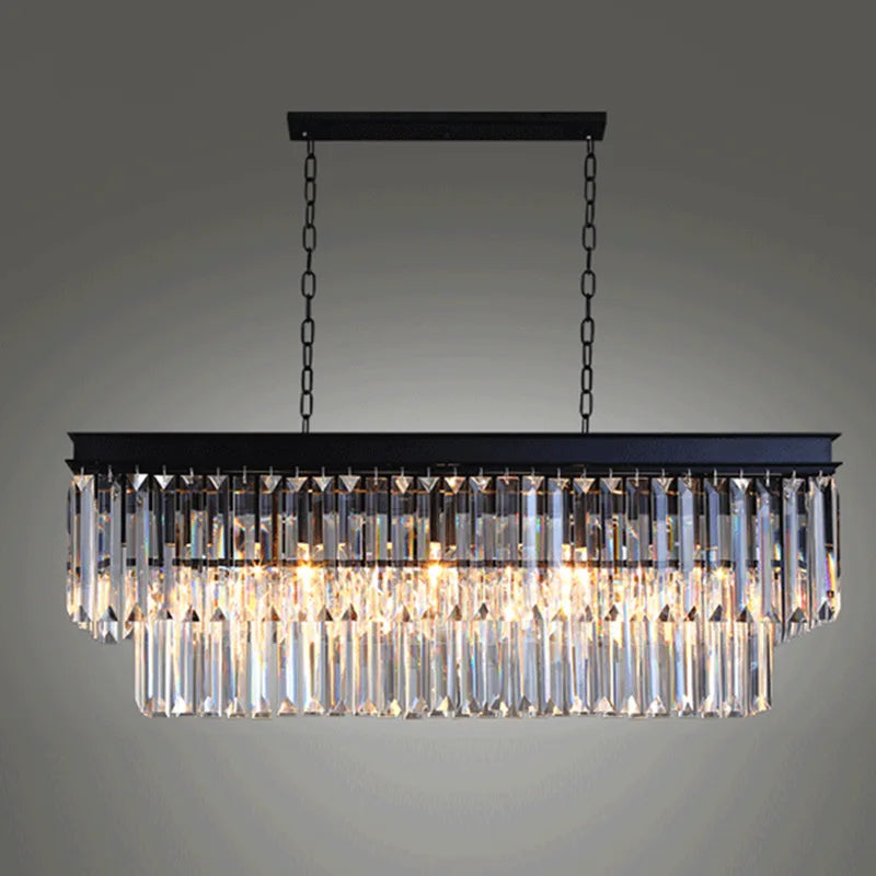 lustre moderne double couches en led pour décoration élégante - vue 3 sur 9