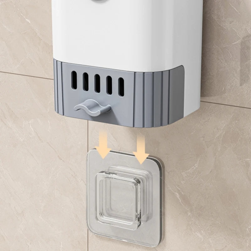 ensemble brosse de toilette avec support mural flexible - vue 6 sur 6