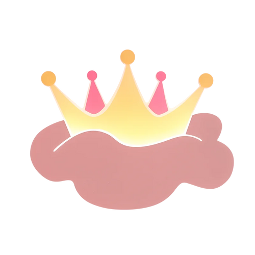 applique murale couronne avec télécommande pour chambre d'enfant