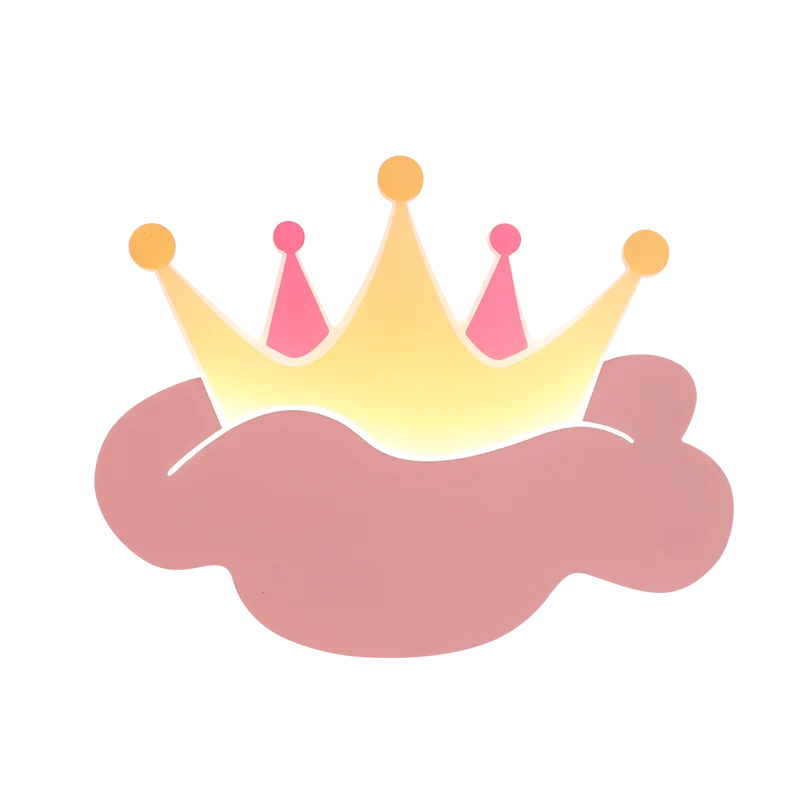 applique murale couronne avec télécommande pour chambre d'enfant - vue 6 sur 9