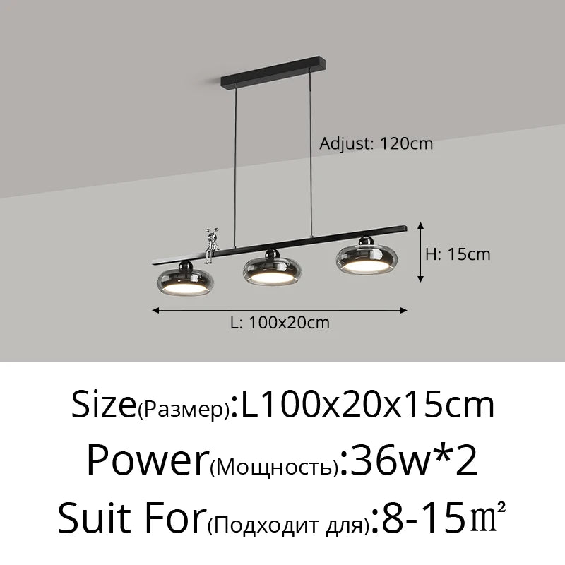 Italienische minimalistische Pendelleuchte für moderne Innenbeleuchtung