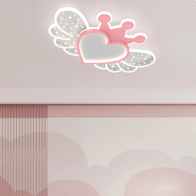 lustre led ultra lumineux moderne nordique avec décoration d'amour