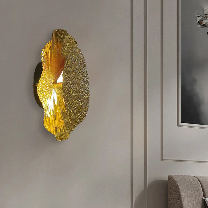 applique murale rétro en cuivre forme de lotus créative pour décoration intérieur - vue 4 sur 7