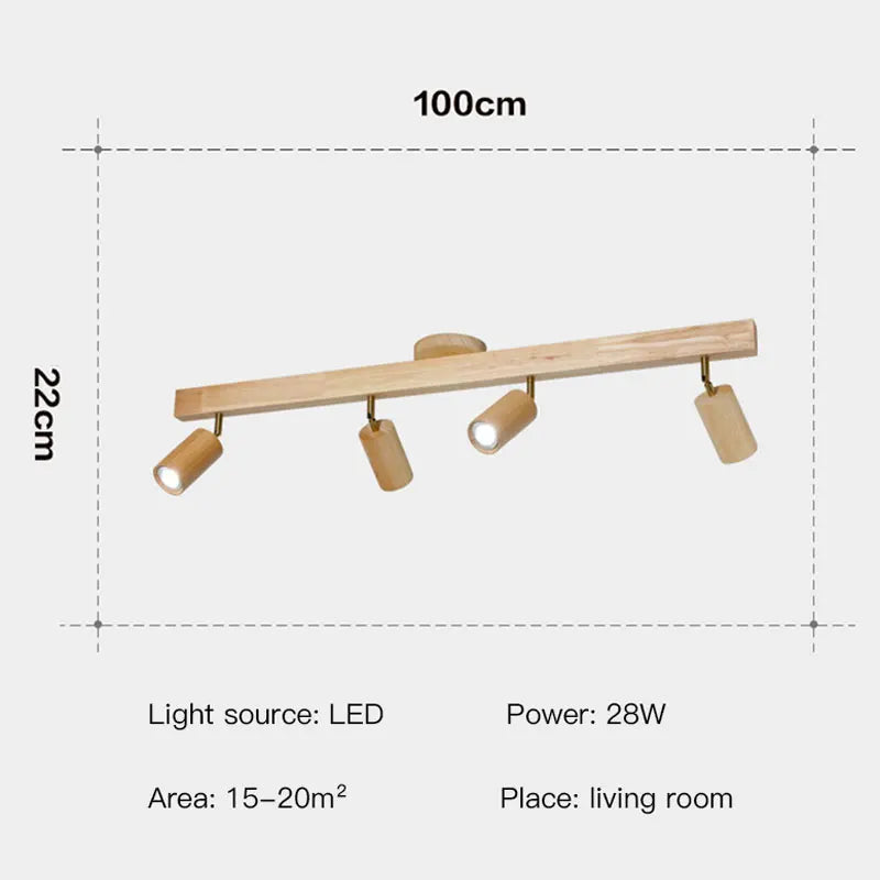 plafonnier led moderne en bois pour intérieur élégant - vue 6 sur 16
