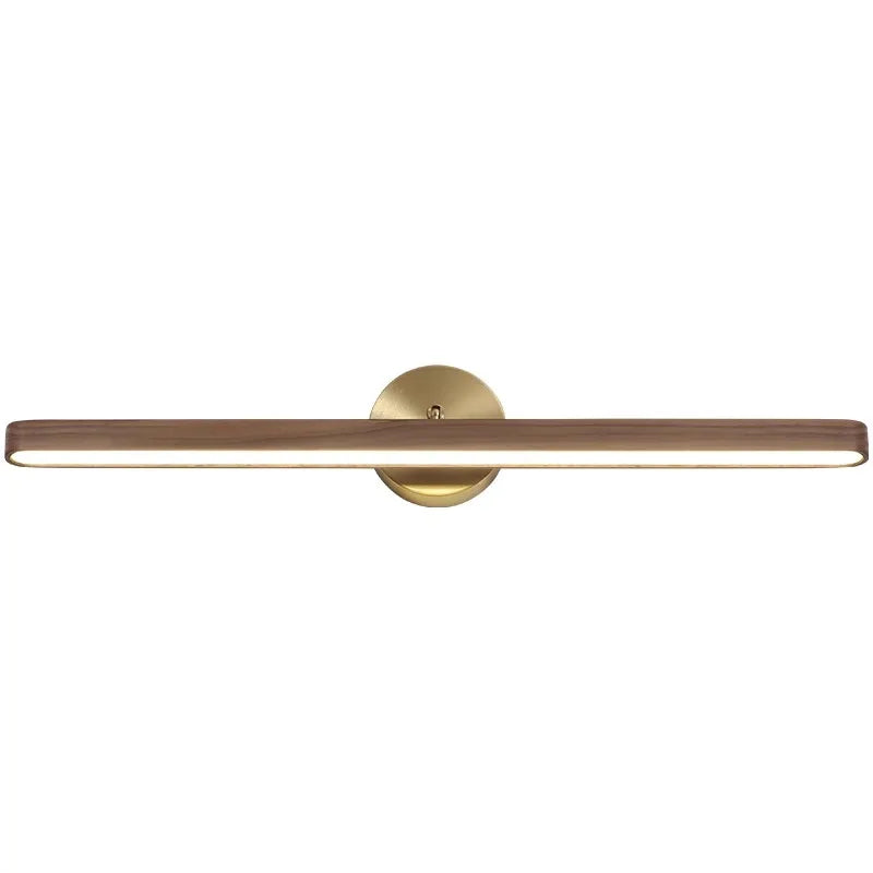 Walnut Wood Makeup mirror light, Vanity light, Wabi-sabi Modern style, Wall sconce lighting for Bathroom, Bedroom, Study - vue 7 sur 7