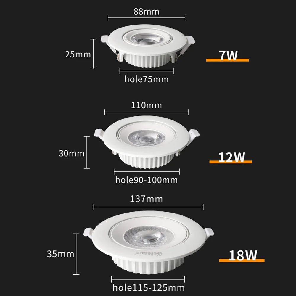 Runder LED-Einbauspot für das Badezimmer - vue 9 sur 9
