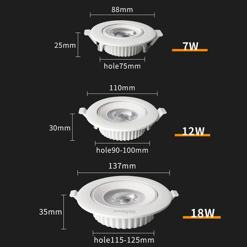 Runder LED-Einbauspot für das Badezimmer - vue 9 sur 9