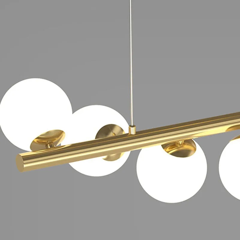 lustre créatif en verre pour bar et restaurant avec fil réglable - vue 6 sur 9