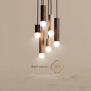 PHYVAL Suspension nordique noyer noir salle à manger japonaise lumière 	 lustre chinois barre à tête unique petites lampes suspendues