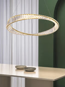 lustre en cristal design en acier inoxydable pour décoration moderne