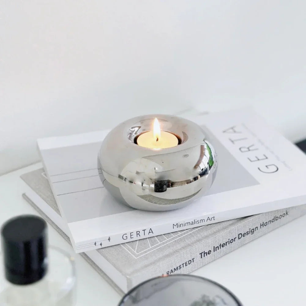 bougeoir circulaire en céramique pour décoration moderne et cadeaux - vue 4 sur 8