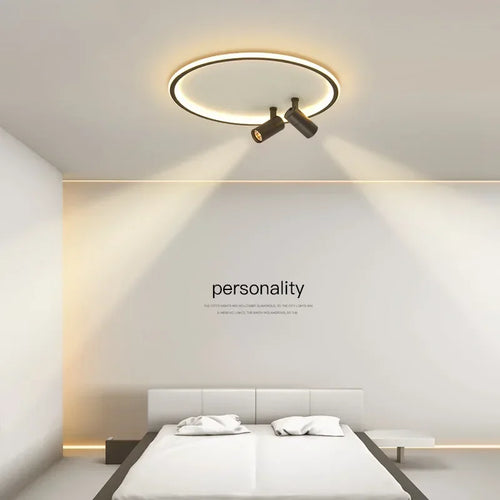 Moderner LED-Deckenleuchter mit Spot und Kronleuchter-Design