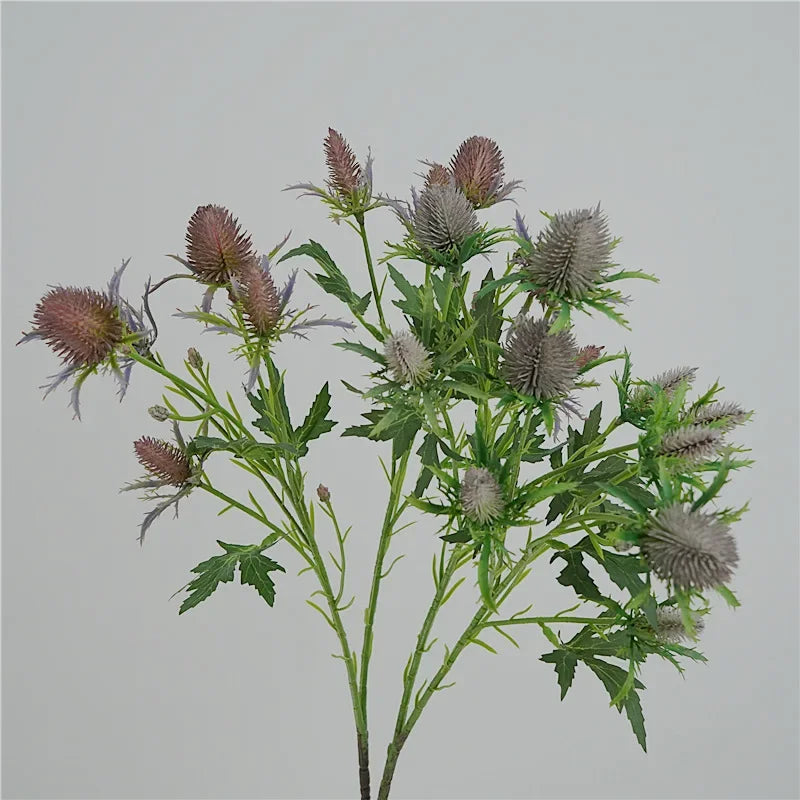 fleurs artificielles décoratives houx de mer rose violette - vue 3 sur 12