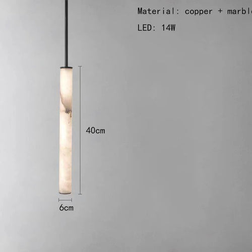 Kronleuchter aus Marmor und Messing 3.000 K mit verstellbarem Kabel für Innenräume - vue 9 sur 9