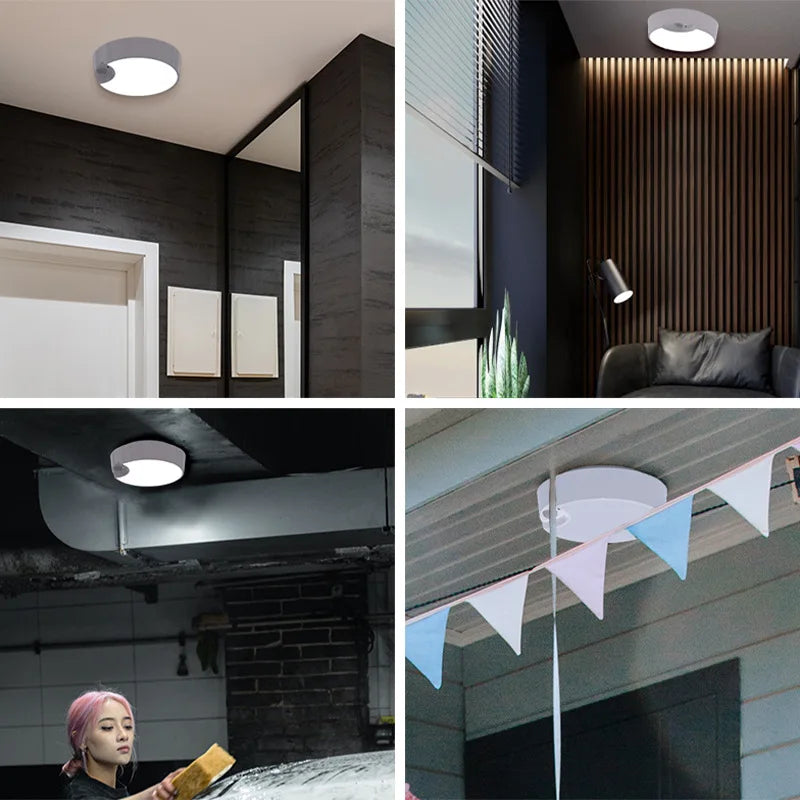 plafonnier led rechargeable usb capteur mouvement intensité variable télécommande - vue 10 sur 10