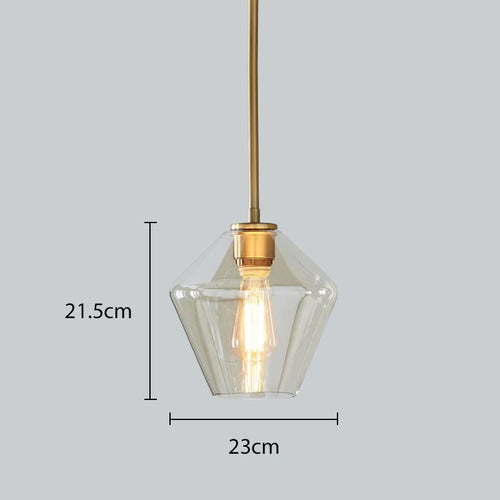 Moderne Glas-Pendelleuchte im kreativen nordischen Minimalismus - vue 12 sur 14