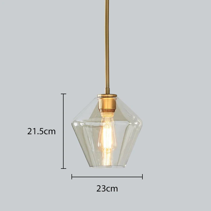 Moderne Glas-Pendelleuchte im kreativen nordischen Minimalismus - vue 11 sur 14