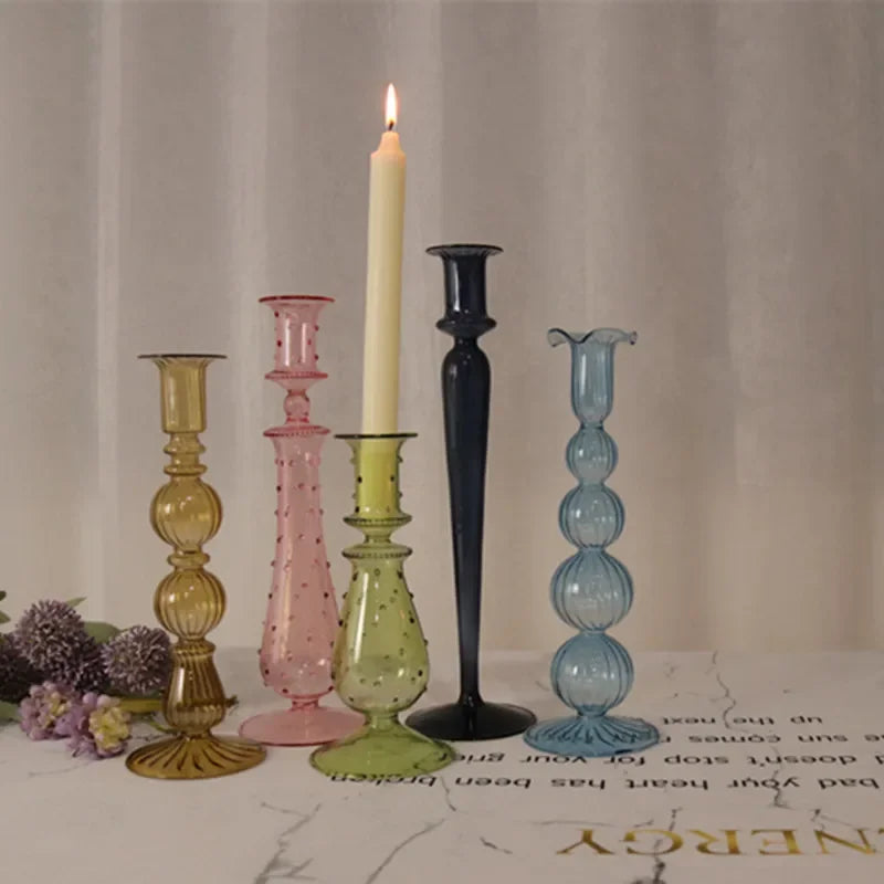 bougeoir en cristal pour décorations de mariage romantique - vue 2 sur 8
