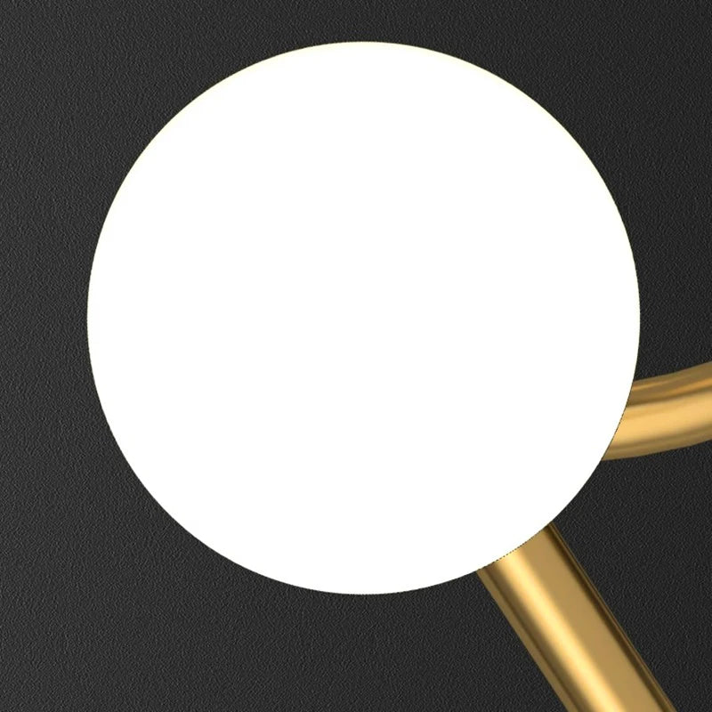 Suspension moderne led design dorée