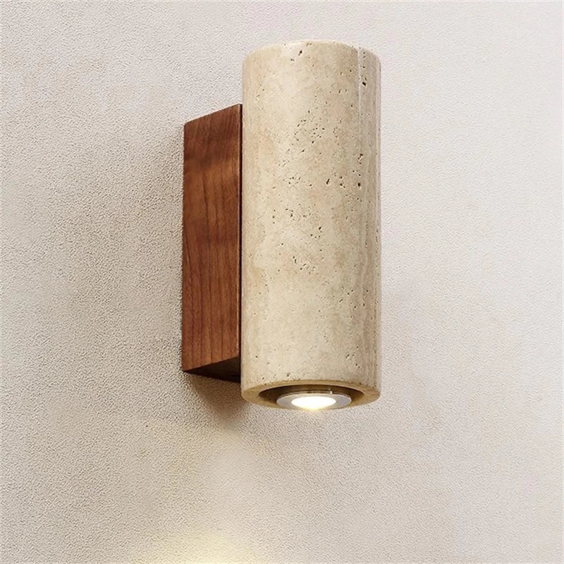 applique murale led wabi-sabi en pierre naturelle - vue 5 sur 14