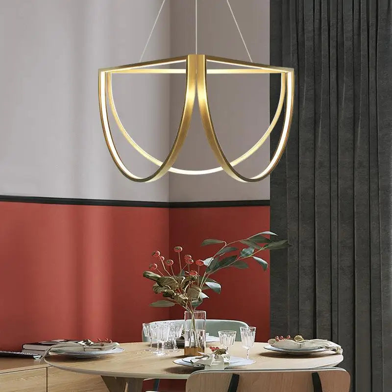 lustre géométrique à led intensité variable tendance moderne - vue 4 sur 11