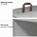1pc Foldable Adhesive Laundry Basket Hamper, Multifunctional Punch Free Wall Hanging Washing Clothes Mesh Hook Organizer