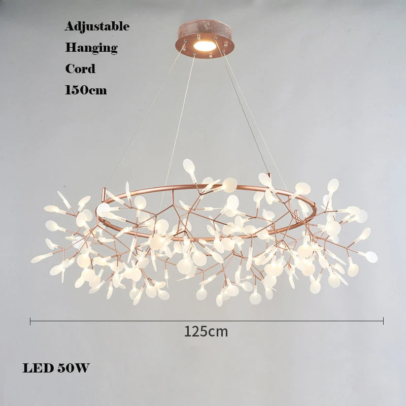 lustre LED créatif en acier inoxydable et acrylique pour décoration intérieure - vue 18 sur 18