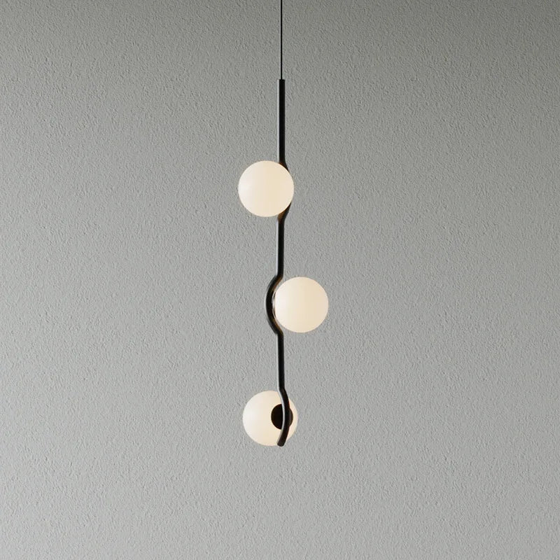 Moderner minimalistischer LED-Kronleuchter für die Wohnungsdekoration - vue 4 sur 14