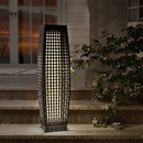 Dekorative Solar-Außenleuchte aus Rattan und Weide