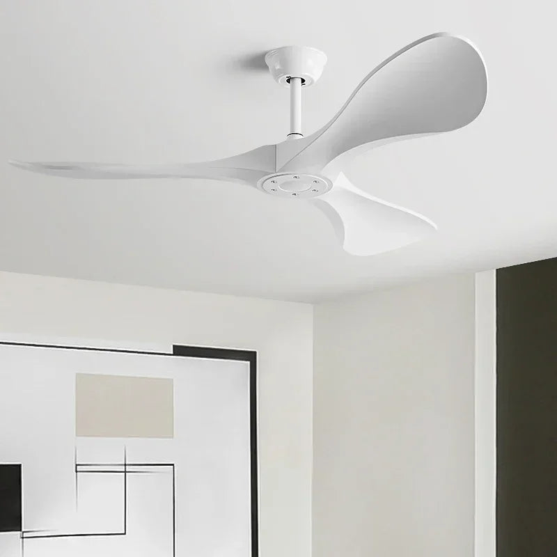 ventilateur de plafond moderne à trois pales avec lumière et télécommande - vue 3 sur 11