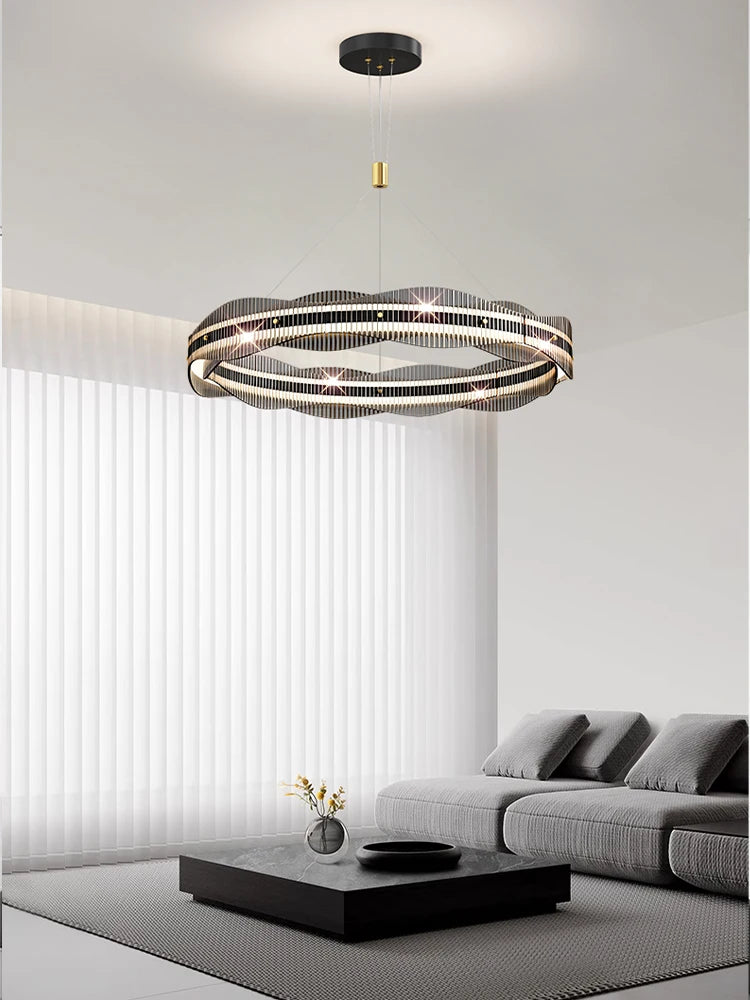 lustre moderne design pour salon et restaurant suspension - vue 3 sur 12