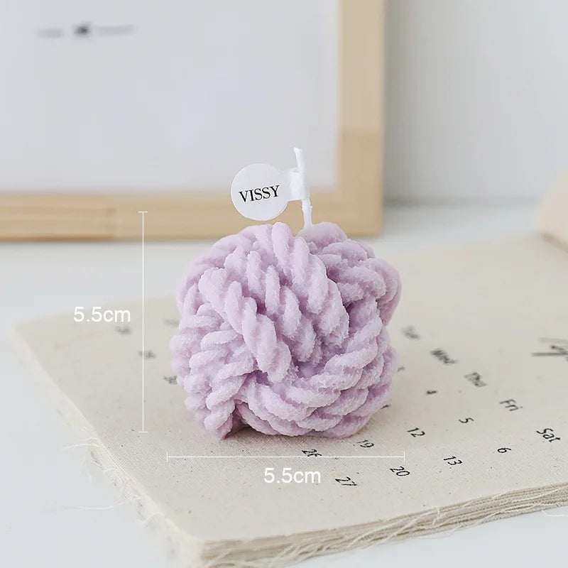 bougie parfumée en forme de boule en cire de soja décorative et mignonne - vue 14 sur 14