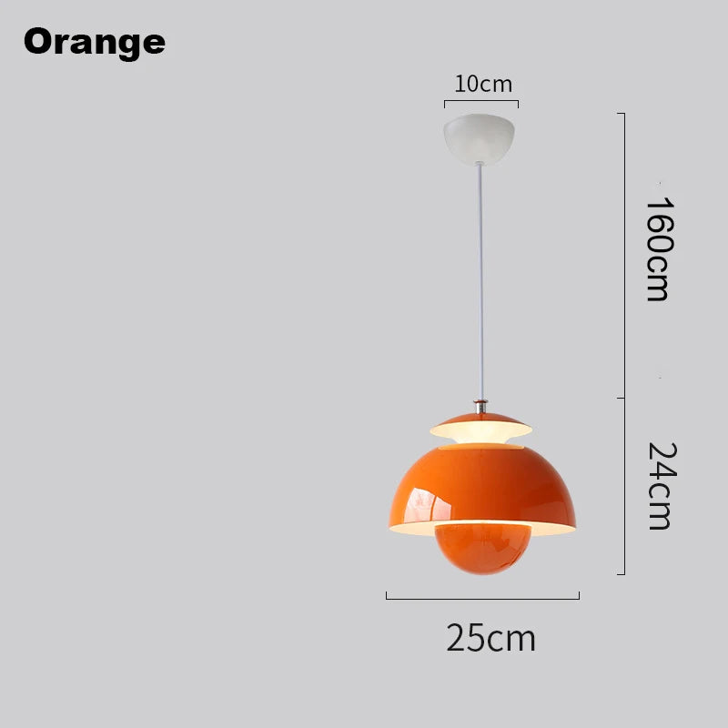 SANDYHA Danemark Fleur Bud Design Suspension Moderne De Luxe Couleur Unie Chevet Bar Salon Salle À Manger Intérieur Lumières Décoratives - vue 7 sur 10