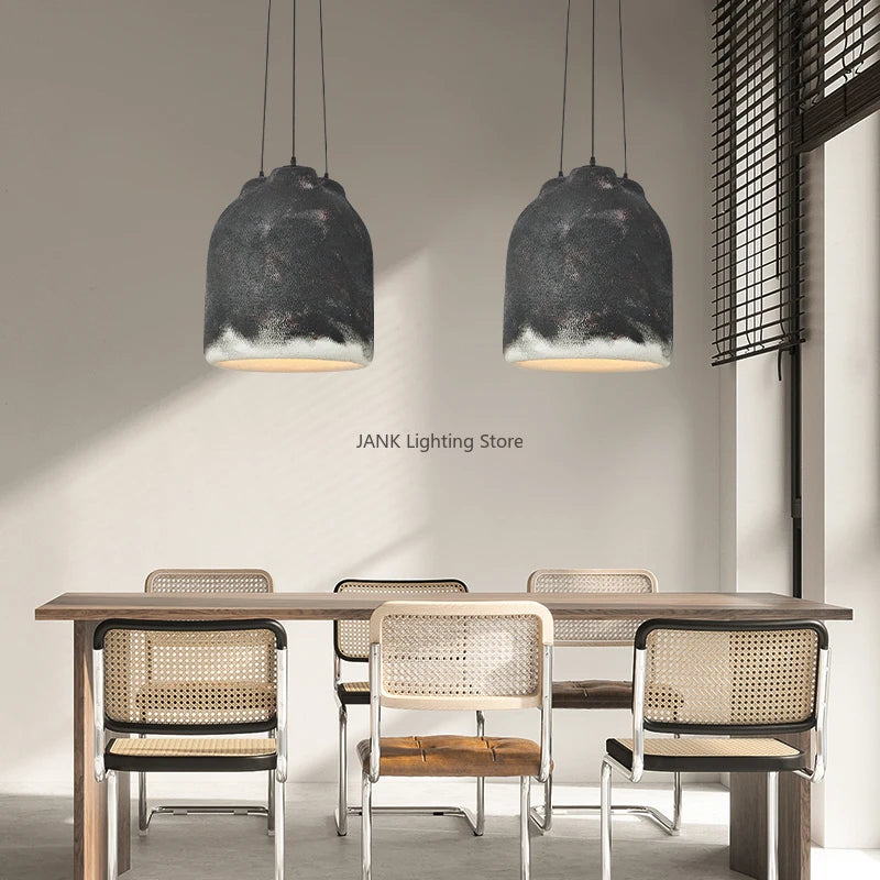 lustre wabi sabi led pour bar café créatif - vue 2 sur 9