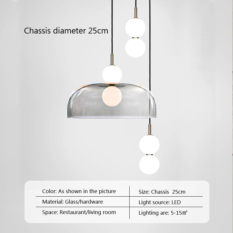 suspension en verre design pour décoration moderne et élégante - vue 10 sur 15