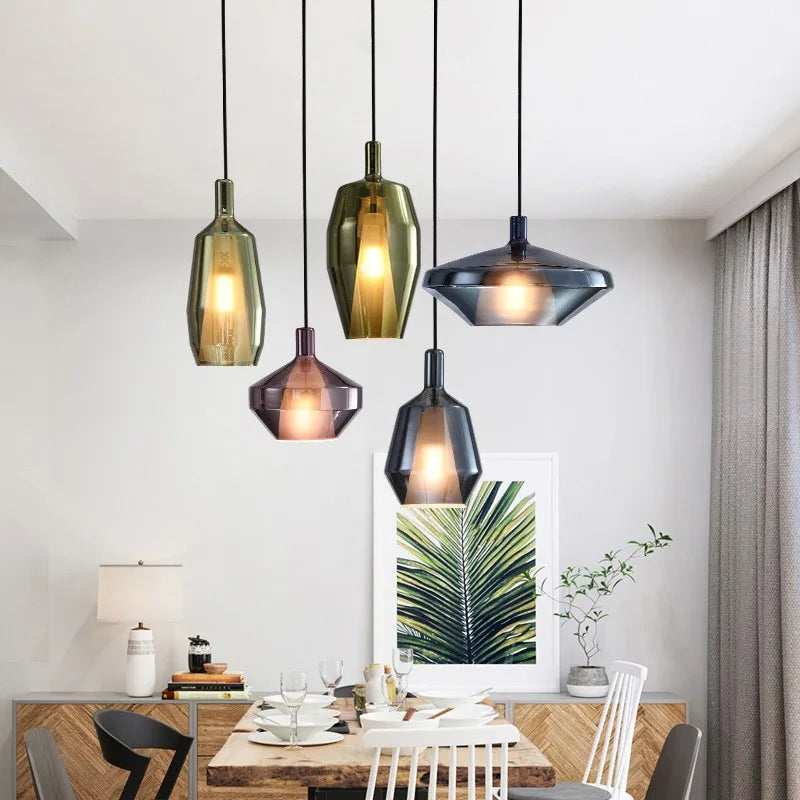 suspension en verre nordique créative pour intérieur moderne - vue 3 sur 13