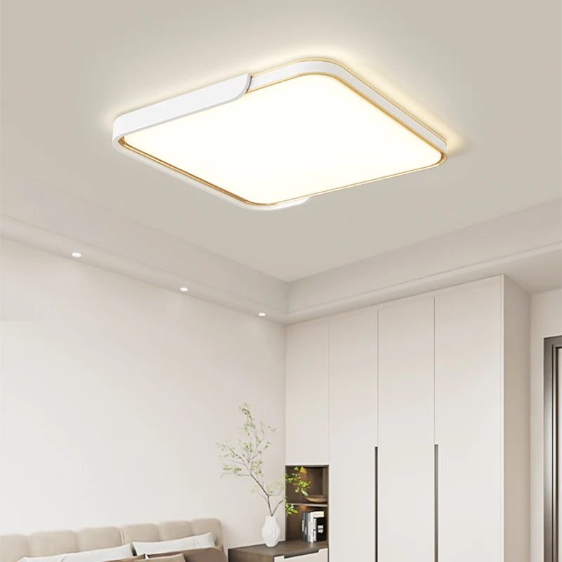 plafonnier led moderne avec télécommande design circulaire polyvalent - vue 6 sur 9
